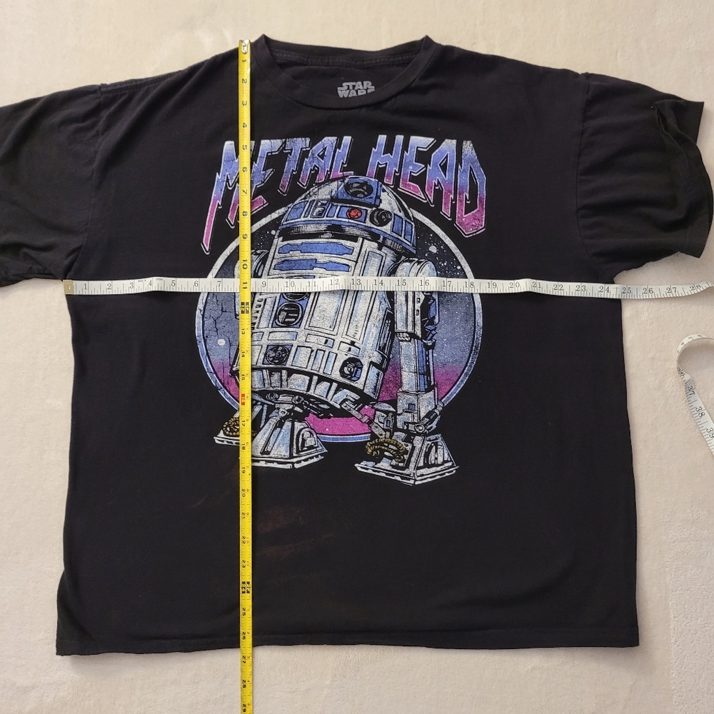 Star Wars Unisex Metal Head R2-D2 Graphic Tee Soft & Stretchy - Picture 3 of 10